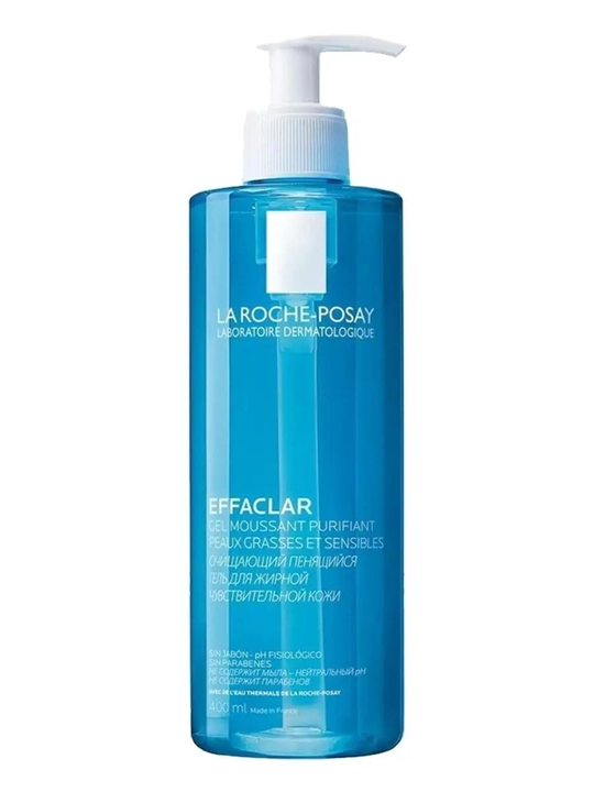 Effaclar yog‘li va muammoli, aknega moyil teri uchun yuz va tana tozalovchi gel, 400 ml