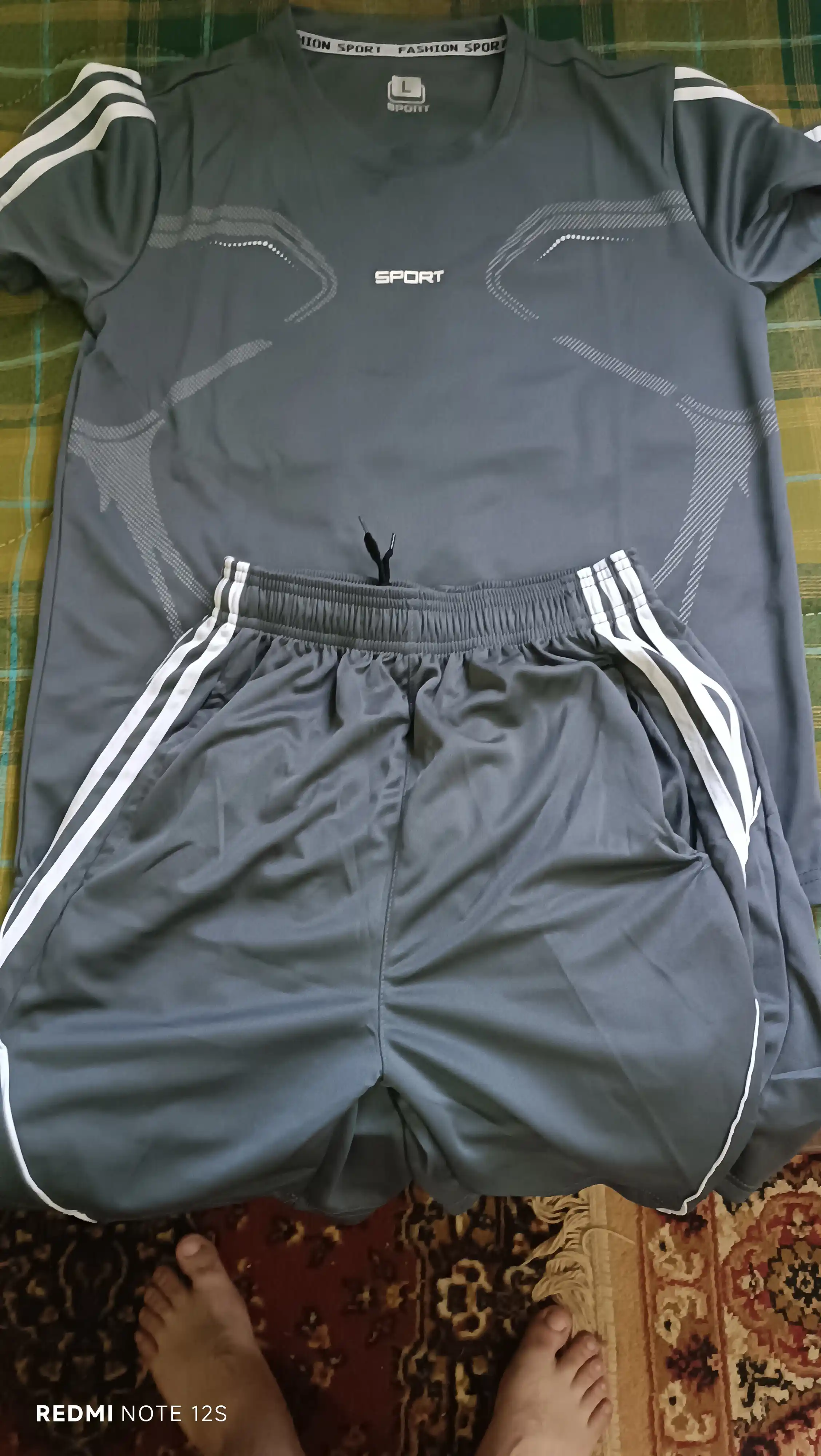 Erkaklar sport kiyimi Kioko, 2 tasi 1 da, fitnes futbolkasi va shortigi, futbol kiyimi