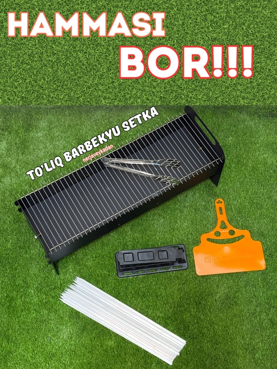 Mangal uchun barcha kerakli aksesuarlari bilan Top 6
