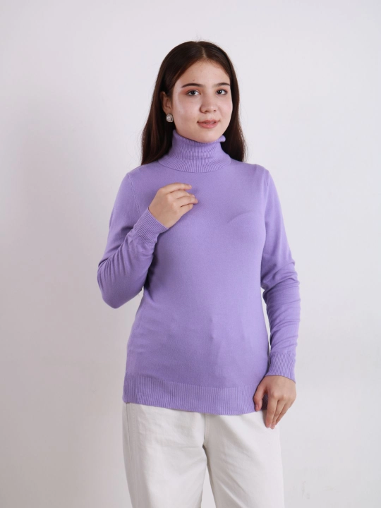 Ayollar uchun kashmyor va junli vodolazka, kuz va qish uchun sviter, L - XL o'lcham