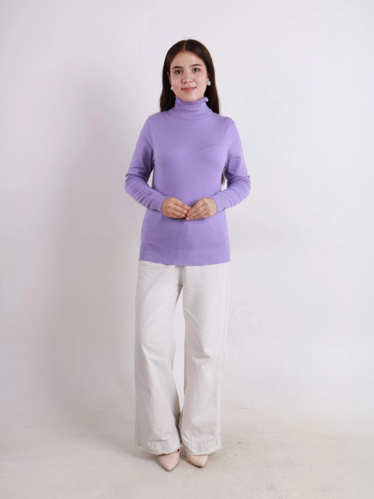 Ayollar uchun kashmyor va junli vodolazka, kuz va qish uchun sviter, L - XL o'lcham