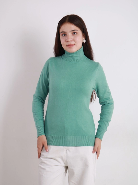 Ayollar uchun kashmyor va junli vodolazka, kuz va qish uchun sviter, L - XL o'lcham
