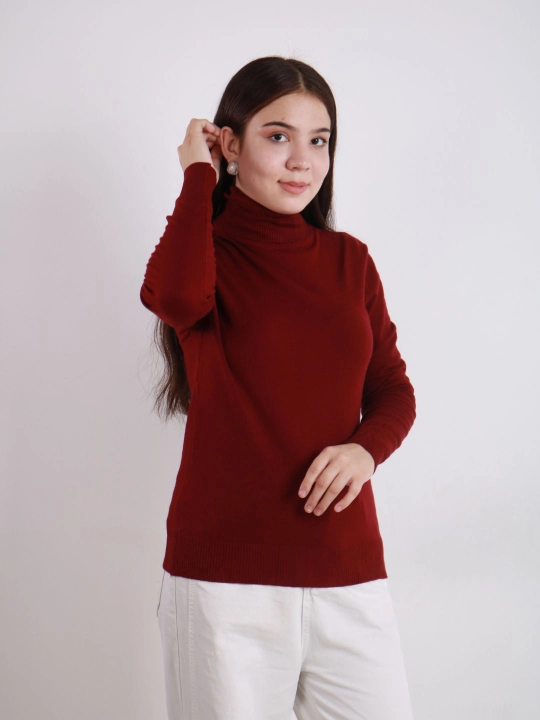 Ayollar uchun kashmyor va junli vodolazka, kuz va qish uchun sviter, L - XL o'lcham