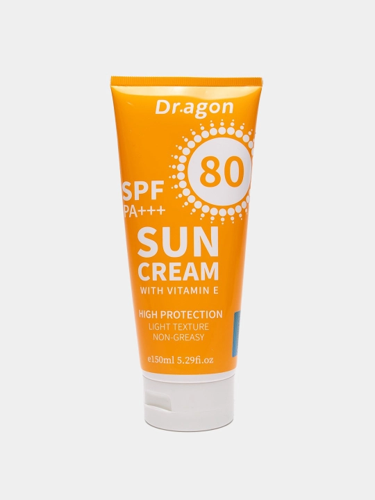 Солнцезащитный крем Dr.agon SPF 80 PA+++, с кокосовым маслом и витамином Е, 150 мл