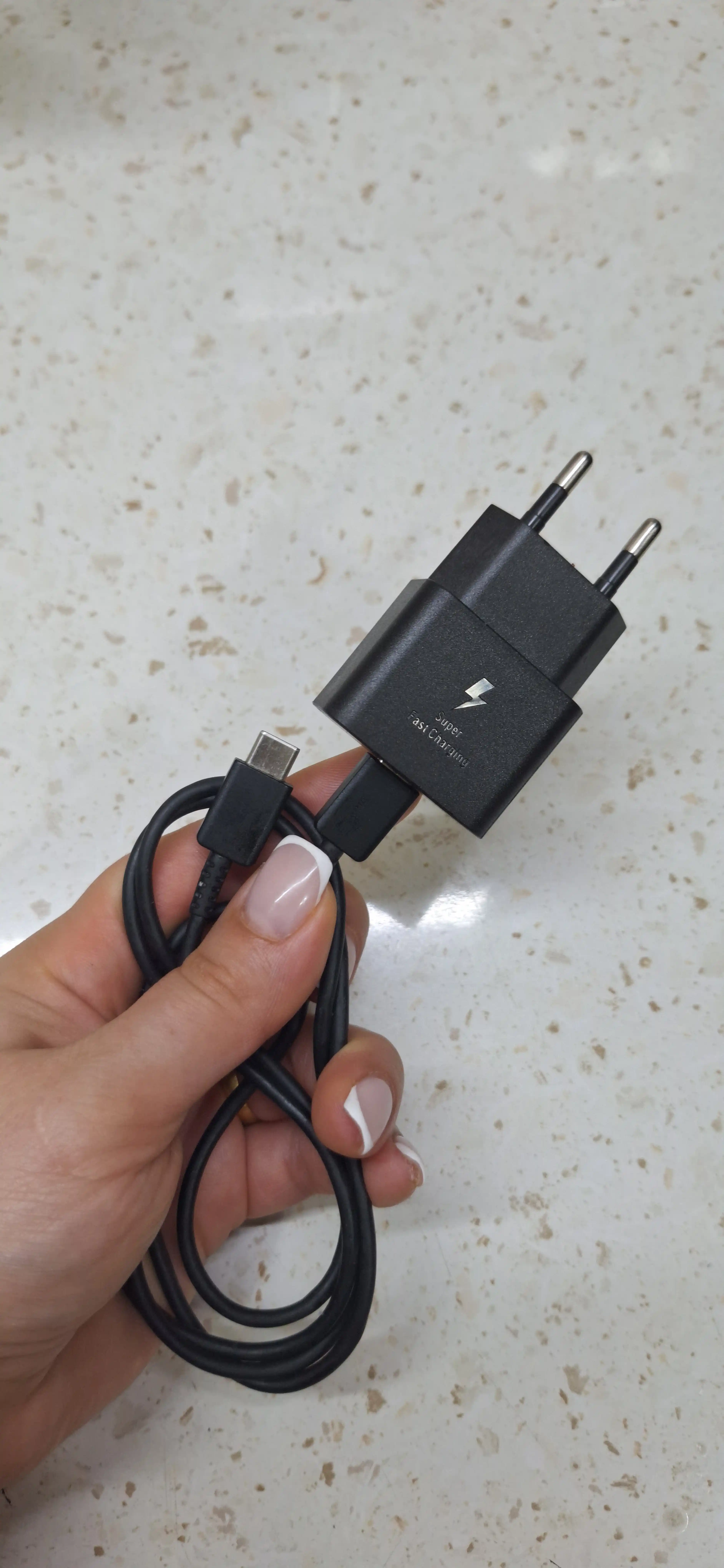 Samsung zaryadlovchi, Type-C kabeli, 25 Vt tez zaryadlash, quvvat manbai