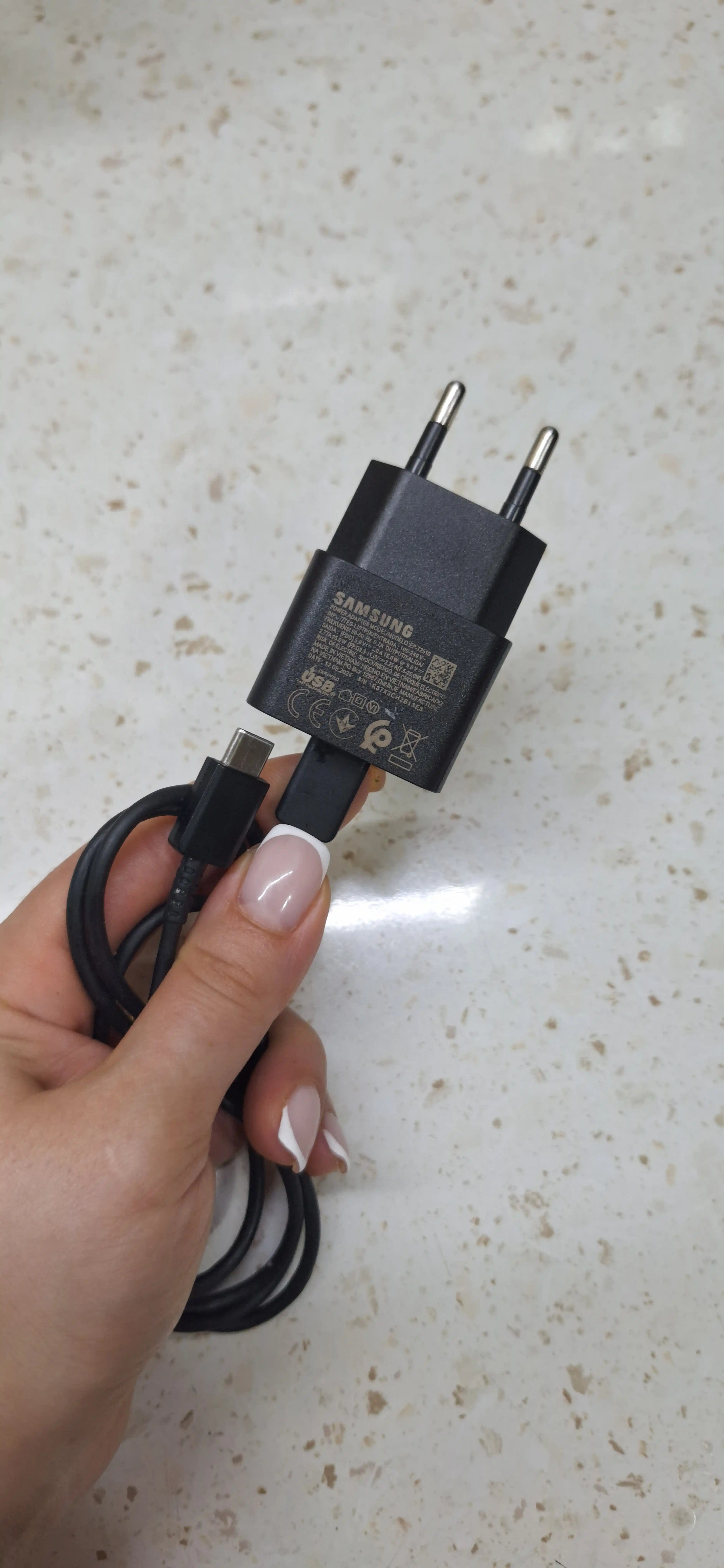 Samsung zaryadlovchi, Type-C kabeli, 25 Vt tez zaryadlash, quvvat manbai