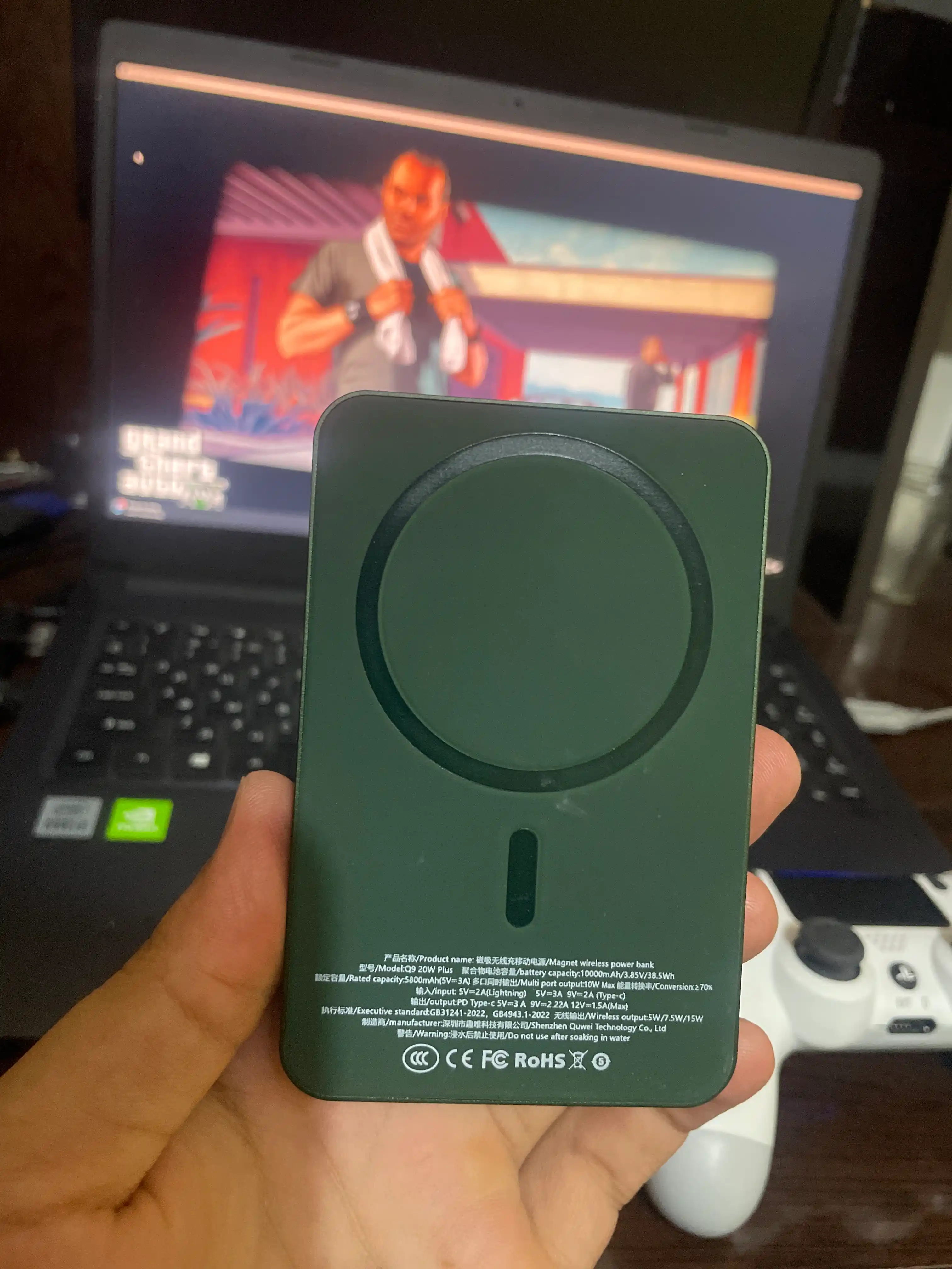 Внешний аккумулятор MagSafe, PowerBank 10.000 mAh, 20 Вт магнитный, с быстрой зарядкой