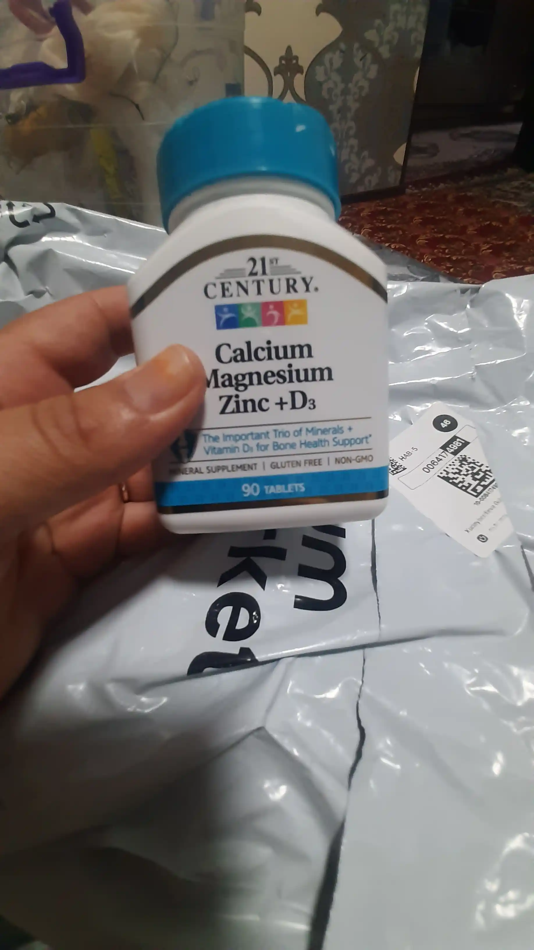 21st Century, Kальций, Магний, Цинк и Витамин D3, 90 таблеток