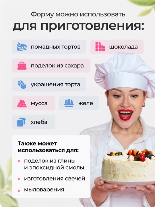 Форма для малины мастика, силиконовая, для шоколада и украшения тортов