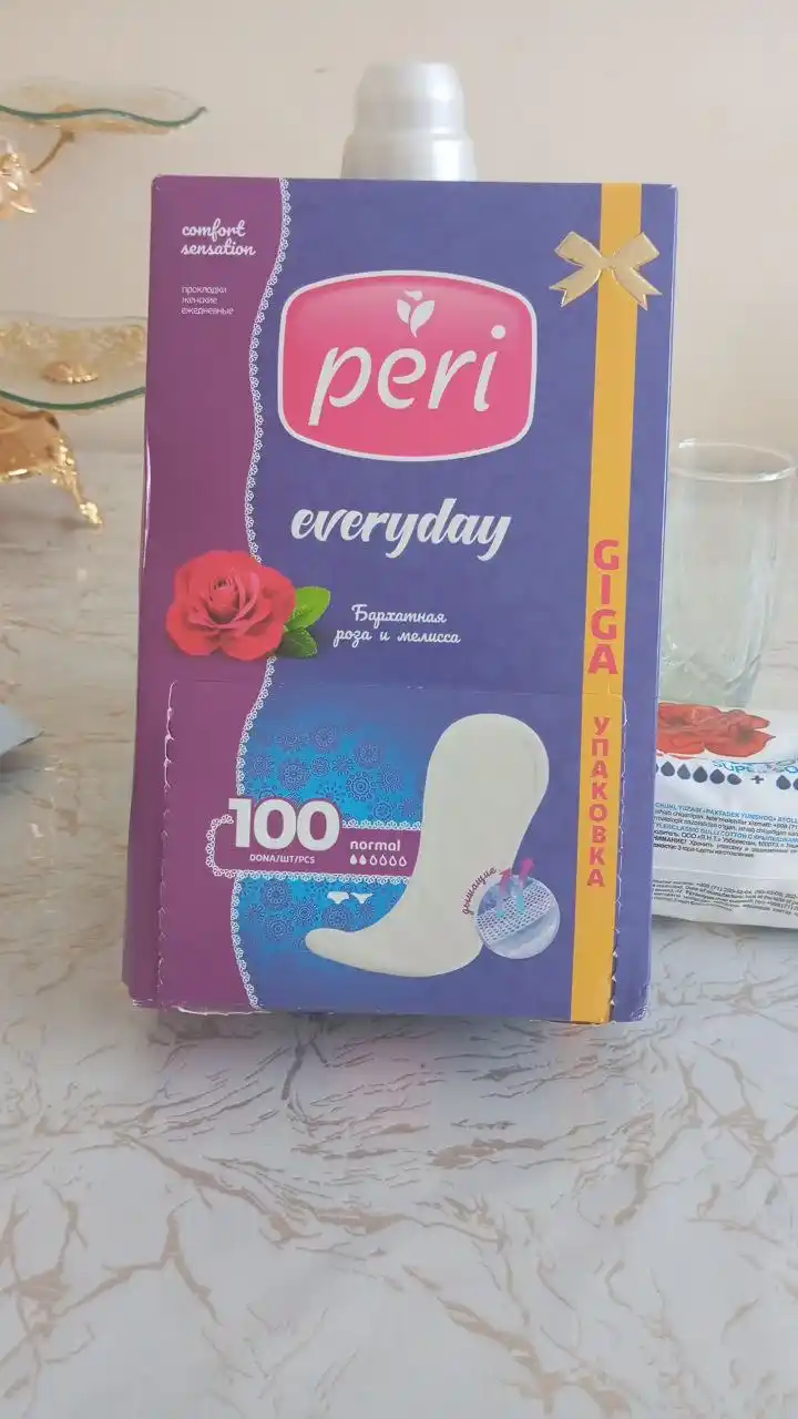 Женские ежедневные прокладки Peri роза, 100 шт