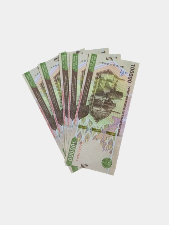 Suvenir pullar, so‘m kupyuralari, 50 ming, 100 mimg, 200 ming