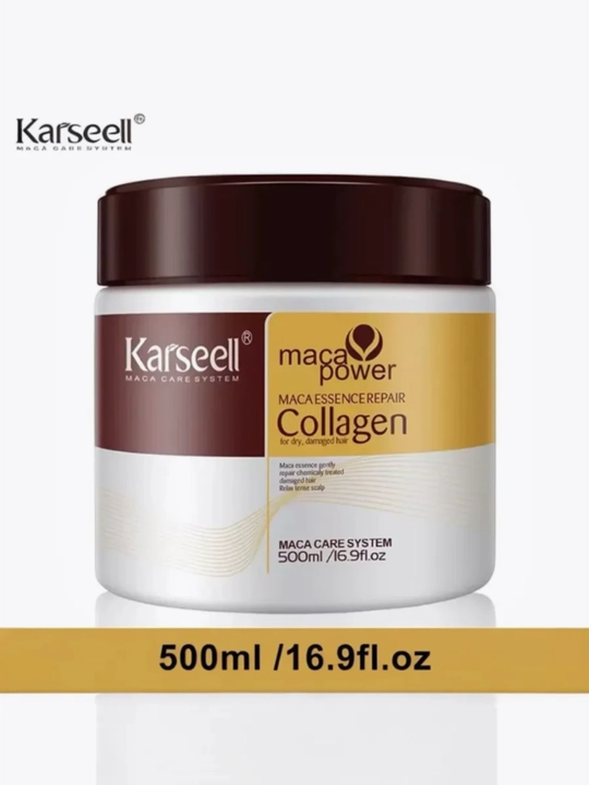 Soch uchun balzam, kollagen-laminat niqobi Karseell Collagen, 500 ml