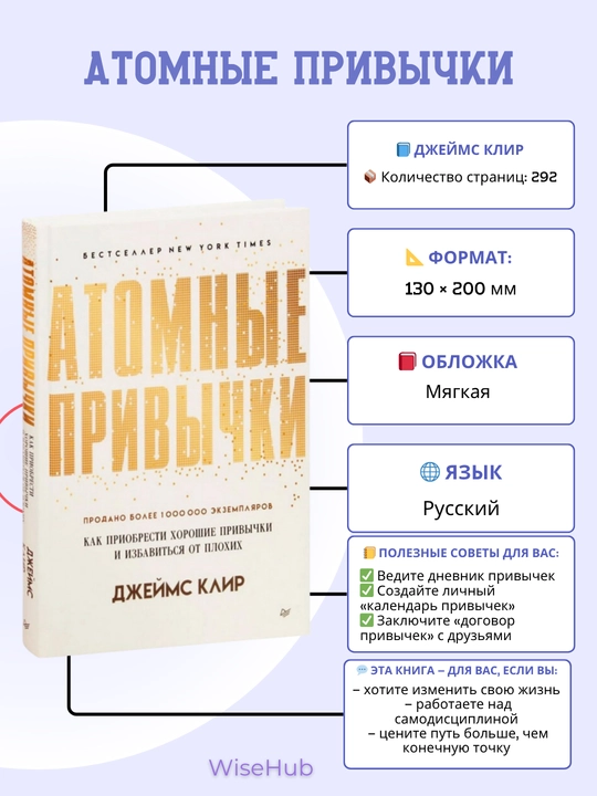 Атомные привычки, Джеймс Клир - 
