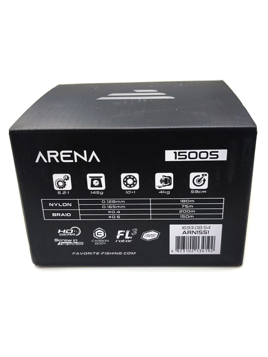 Favorite Arena beyinersion katushkasi #1500S, 10+1BB, 5.2:1