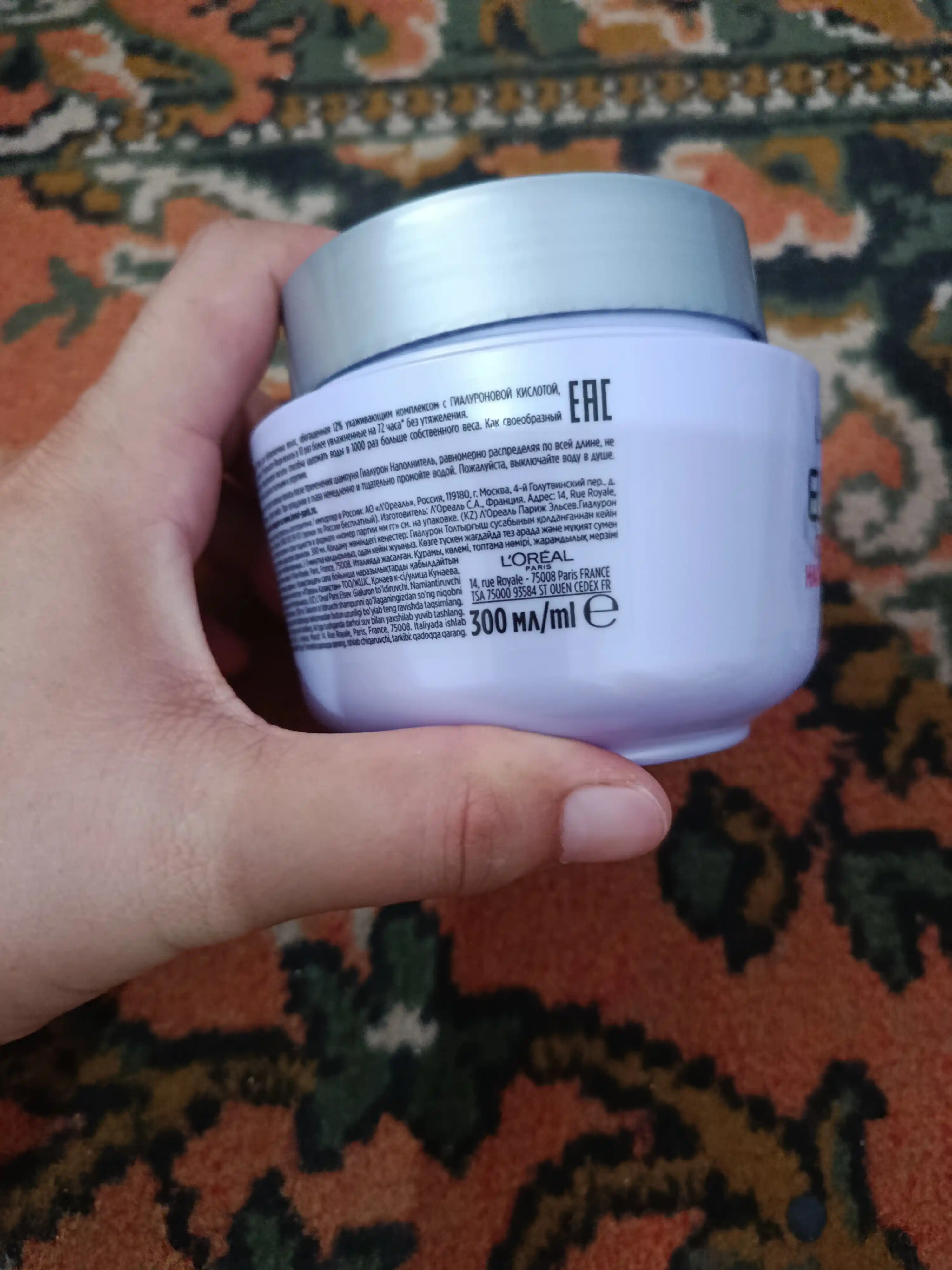 L'Oreal Paris Маска "Elseve, Гиалурон Наполнитель", для обезвоженных и тонких волос, 300 мл