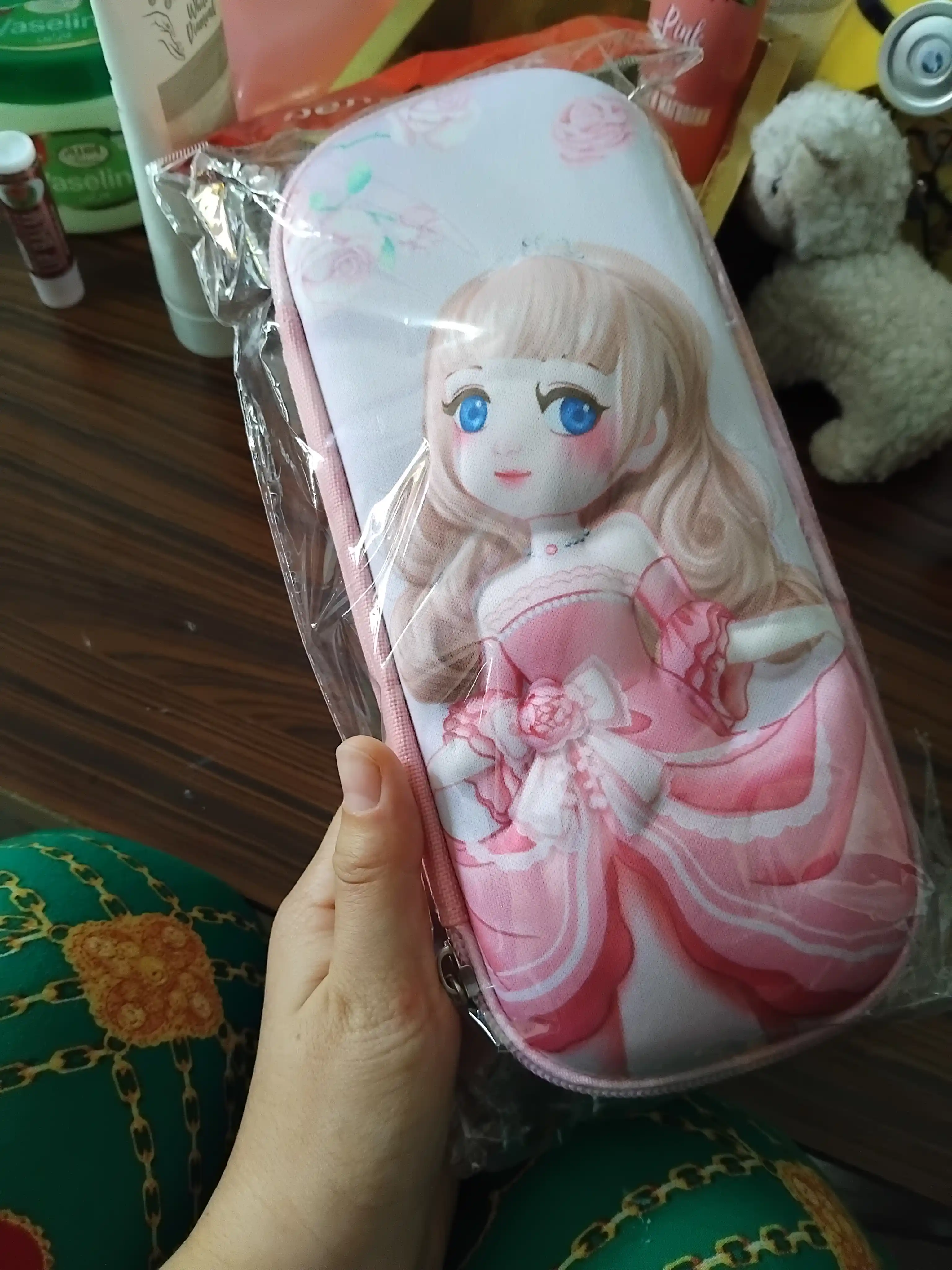 Пенал с 3D рисунком, с двойным отделом, для канцелярских принадлежностей