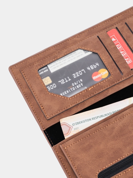Hamyon Baellerry Classic Long Wallet 3070 erkaklar uchun