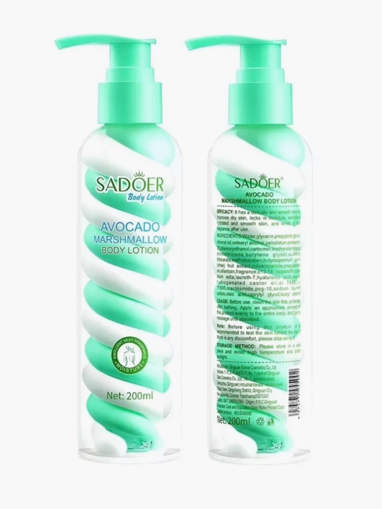 SAODER, Parfyumeriya kremi, tana losoni Avakado, Nikotinamid, apelsin bilan, 200 ml