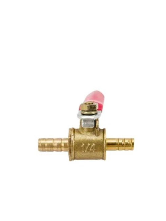 Sharli jez 1/4" pnevmatik kran, shlang uchun 8 mm li shtutserli archa