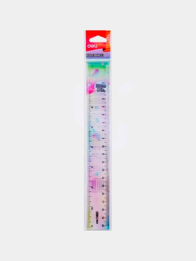 Линейка 20 см Deli H653 — ДЕЛИ-H653-ПРОЗР