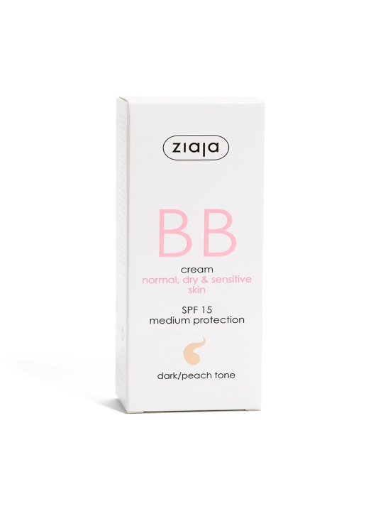 Normal, quruq va sezgir teri uchun BB-krem, to‘q/shaftoli tusli, SPF 15 - 50 ml