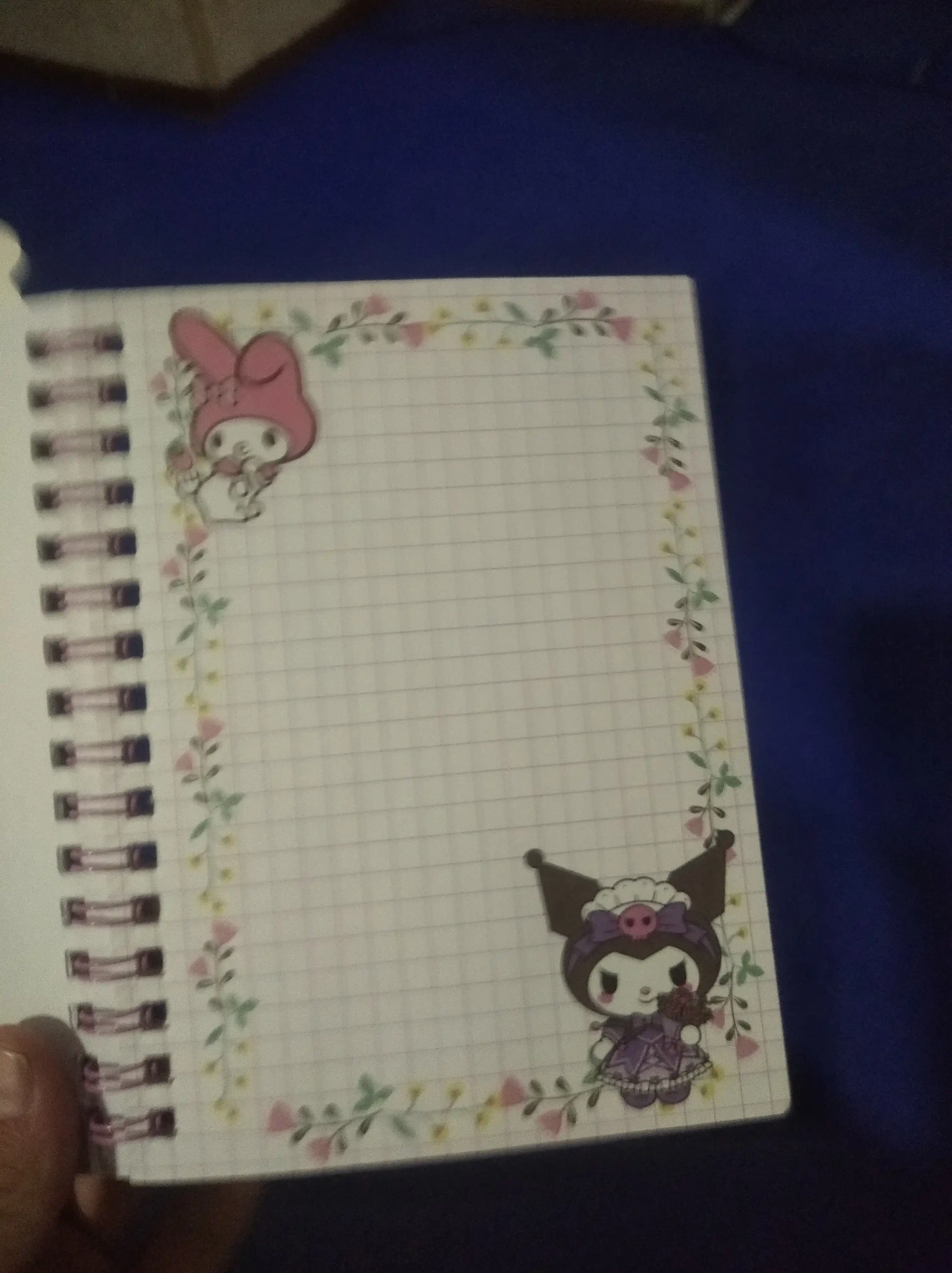 Bloknot stiker bilan Kuromi Sanrio, stiker kitobi, o'lchami 16 * 12 sm