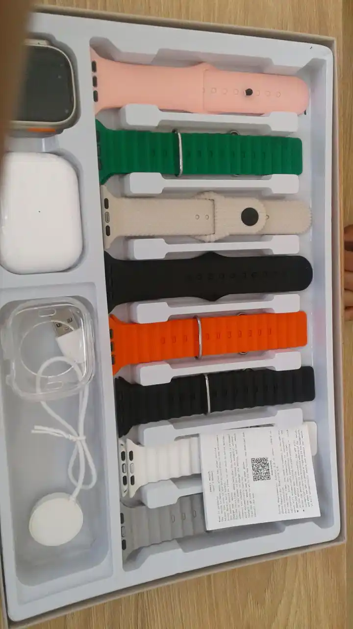 Умные часы, Smart Watch Ultra и наушники iPods pro, с 8 ремешками, подарочный набор 10 в 1