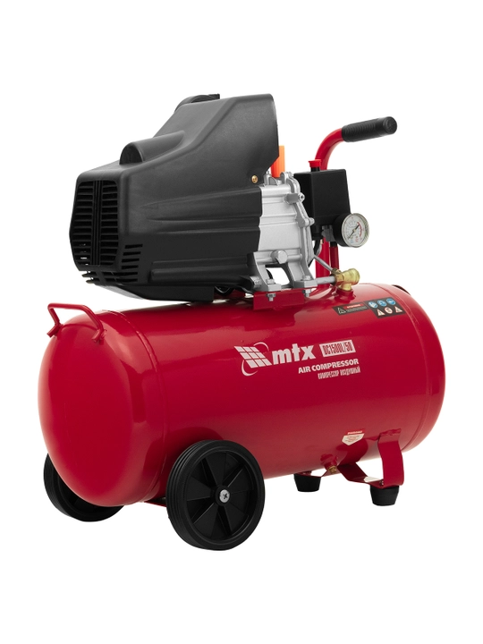 Компрессор воздушный MTX DC1500L/50, 1.5 кВт, 50 л, 210 л/мин, 58018