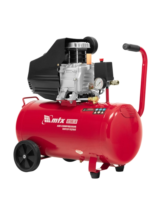 Компрессор воздушный MTX DC1500L/50, 1.5 кВт, 50 л, 210 л/мин, 58018