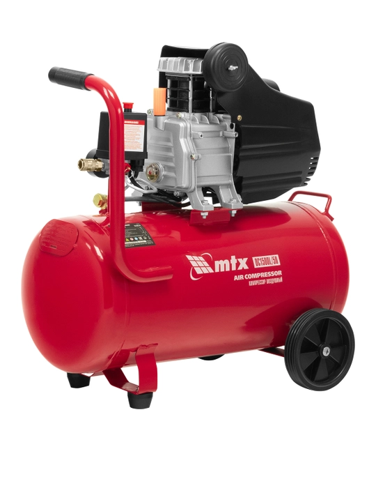 Компрессор воздушный MTX DC1500L/50, 1.5 кВт, 50 л, 210 л/мин, 58018
