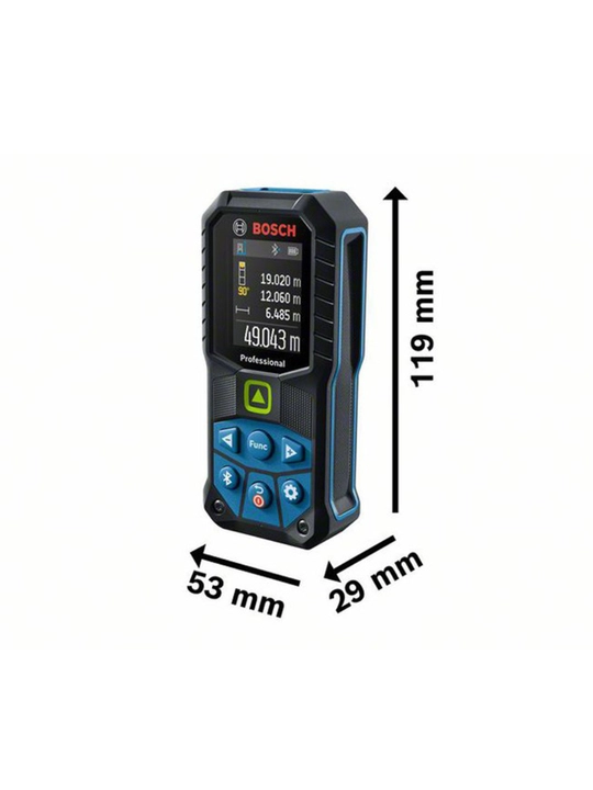 Lazerli masofa o‘lchagich Bosch GLM50-27CG lazerli o‘lchagich: Bluetooth, 3 yillik kafolat