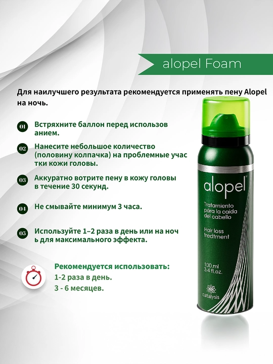 Alopel penka - soch to‘kilishiga qarshi ko‘pik, 100 ml