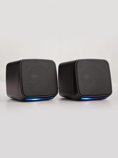 Колонки мини с RGB подсветкой, для компьютеров, смартфонов и ноутбуков, USB - 
