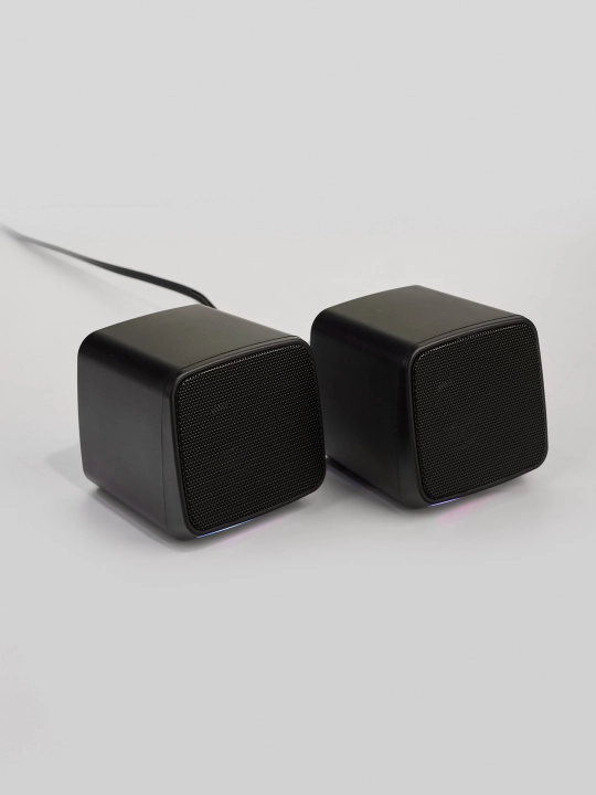 Mini kolonkalar RGB yoritgich bilan, kompyuterlar, smartfonlar va noutbuklar uchun, USB