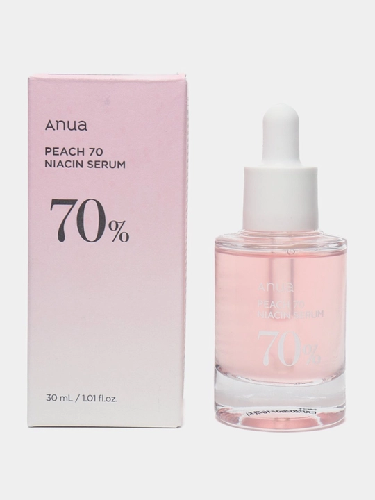 ANUA Peach 70% Niacin Serum, 30 мл, сыворотка тонизирующая для лица с экстрактом персика - 