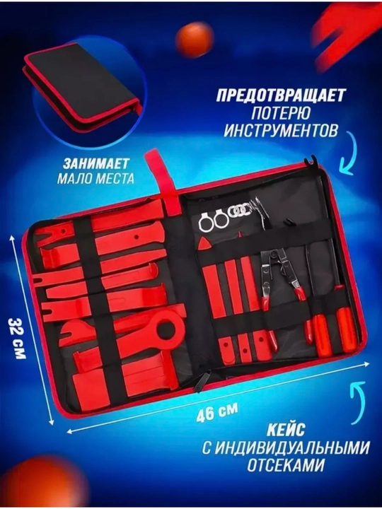 Съемники обшивки набор 19 штук
