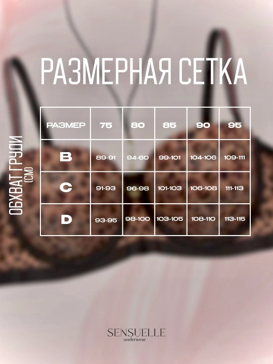 Ayollar uchun to`rli ichki kiyimlar to‘plami byustgalter va trusik, Anjelika, chashka C