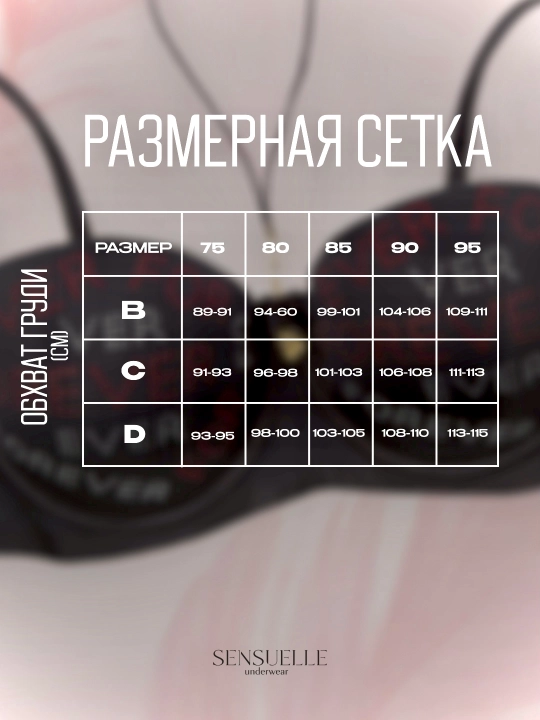 Ayollar uchun to`rli ichki kiyimlar to‘plami byustgalter va trusik, Anjelika, chashka C