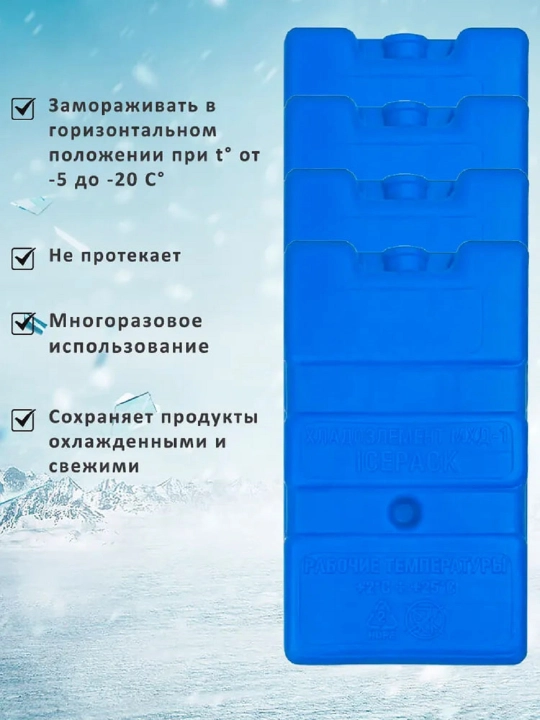 Sovuq batareya, termal sumka uchun sovuq batareyali sovutgich, 2 dona to'plamda har biri 300 ml