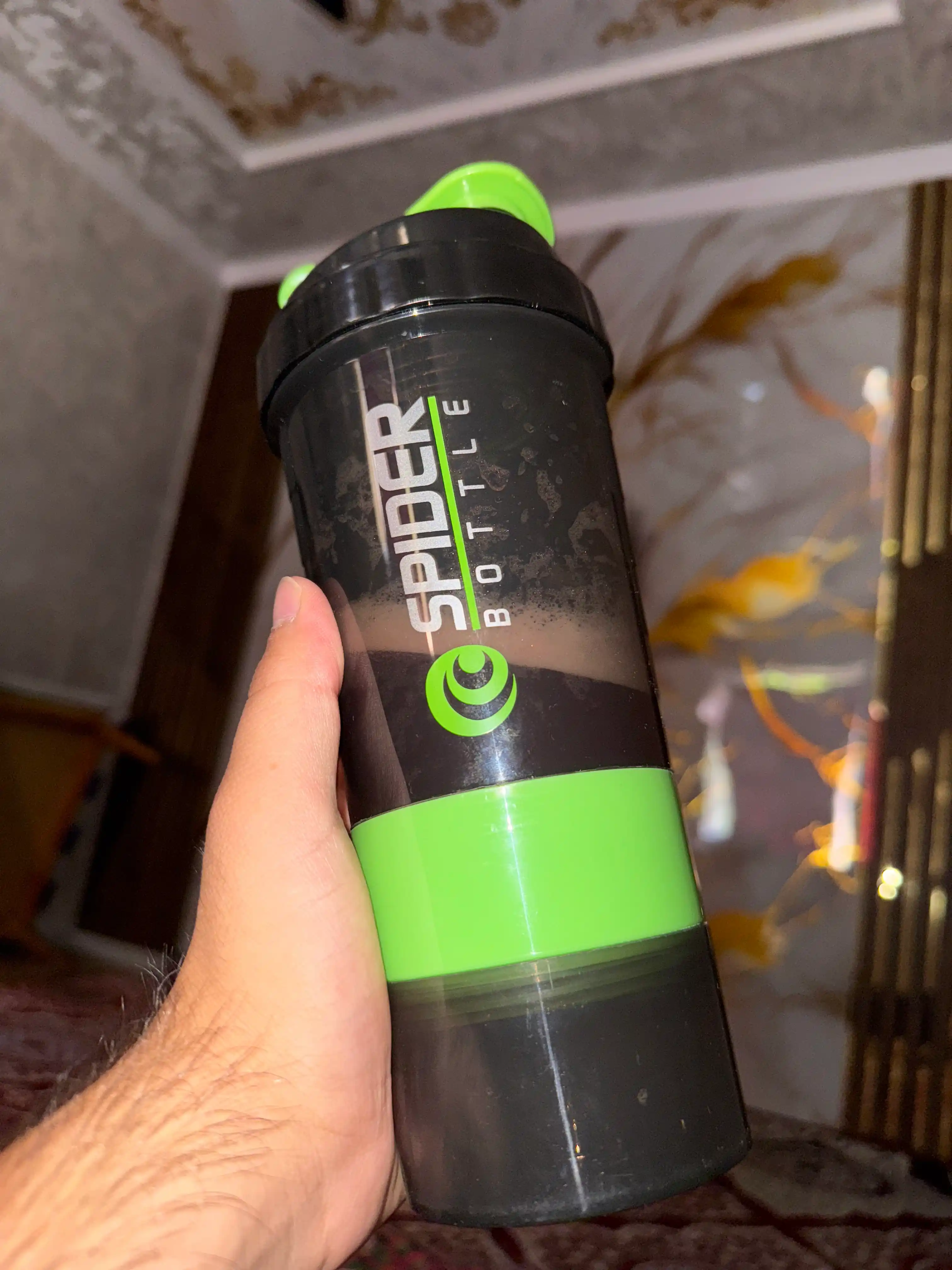 Sport shayker butilkasi, kukun saqlagichi bilan, 500 ml, qo'shimchalar uchun / Zi Store
