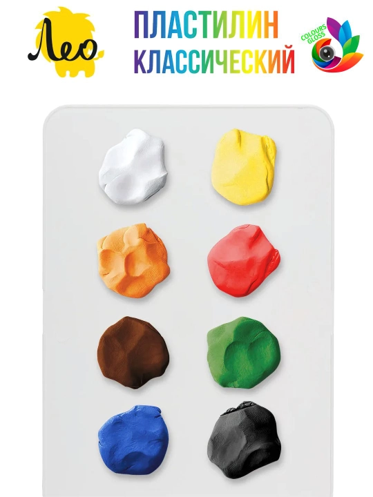 Классический пластилин для детей - Лео, "Учись" 6, 8, 10, 12, 16 и 18 цветов