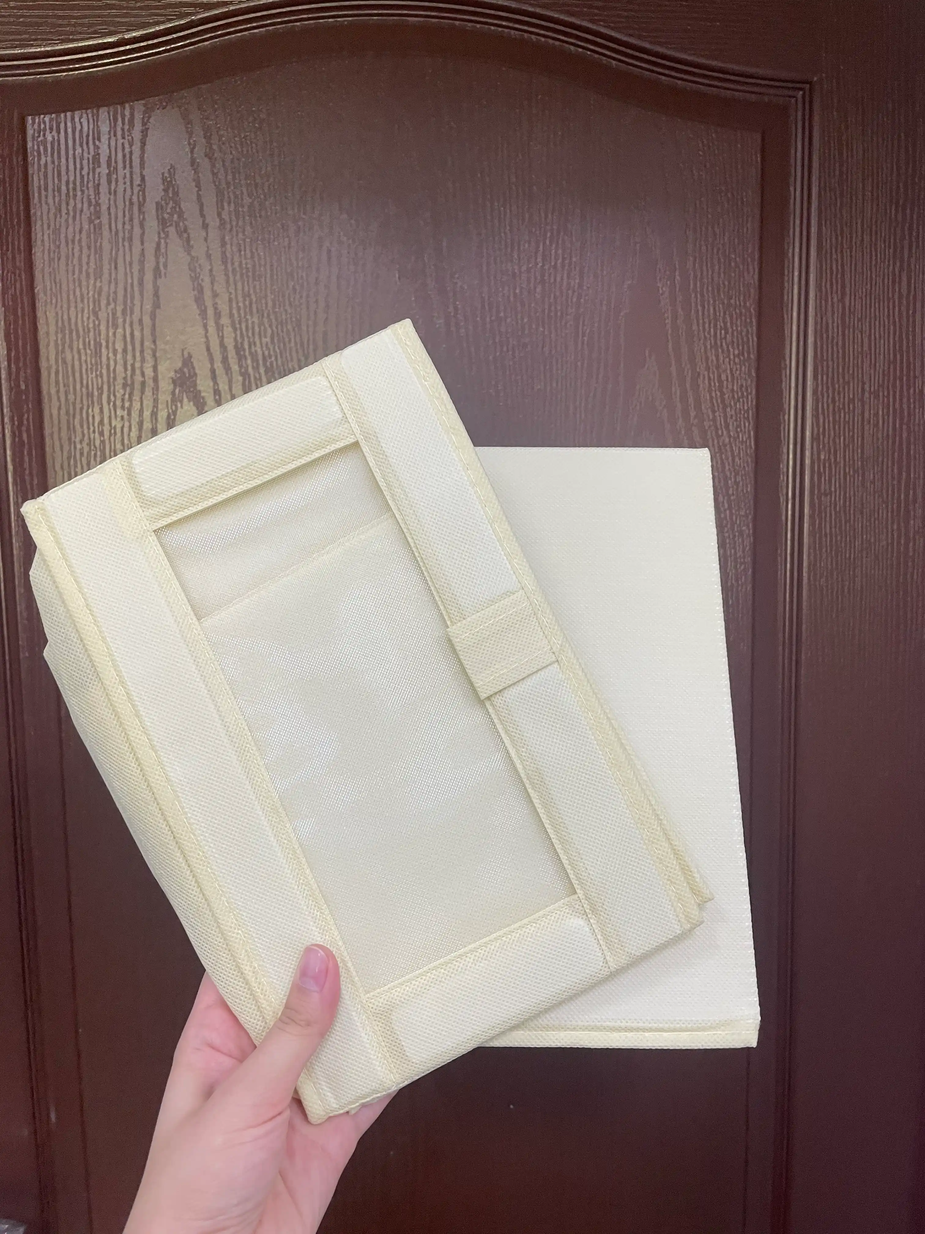 Корзина органайзер для хранения вещей, короб с окошком, складной 40x27x17 см, 1 шт