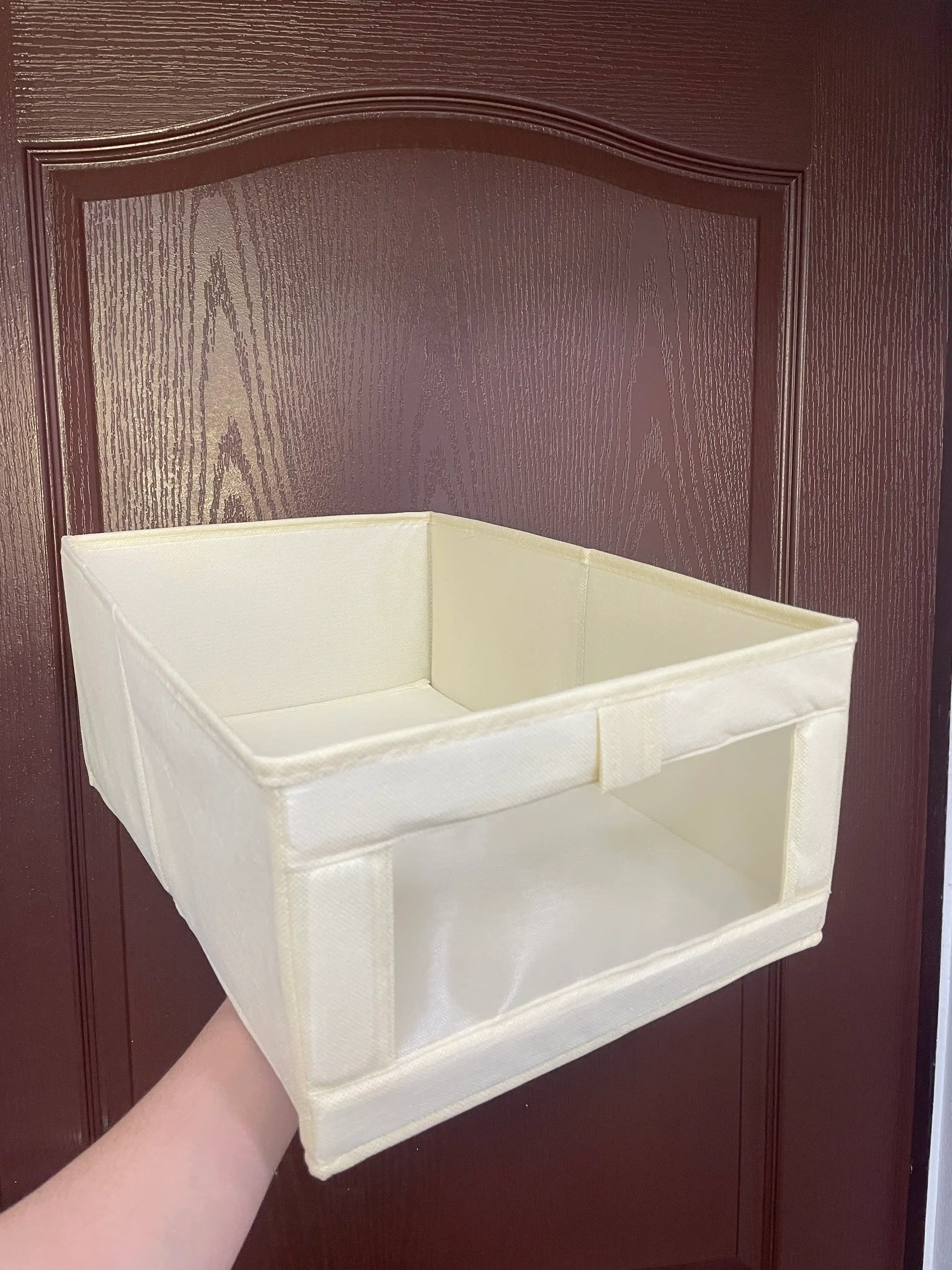 Корзина органайзер для хранения вещей, короб с окошком, складной 40x27x17 см, 1 шт