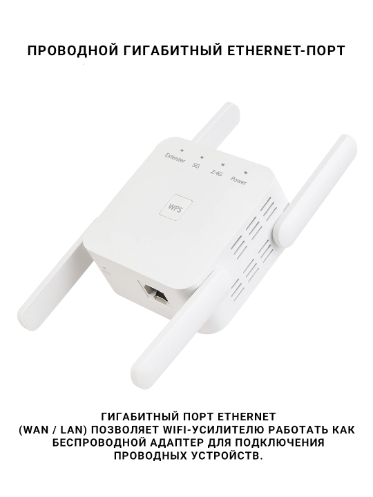 Мини роутер, усилитель сигнала, репитер, Wi-Fi, 3 в 1