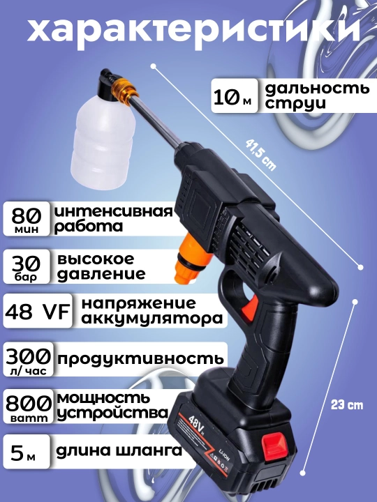 Аккумуляторная мойка высокого давления Karcher с 2 батареями