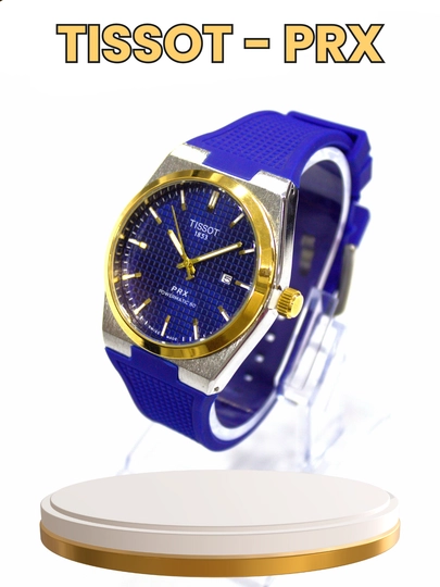 Мужские наручные часы TISSOT PRX, корпус с сапфировым стеклом, в подарочной коробке — NEWATCH-TSAPFIR-СИНМЕЛ