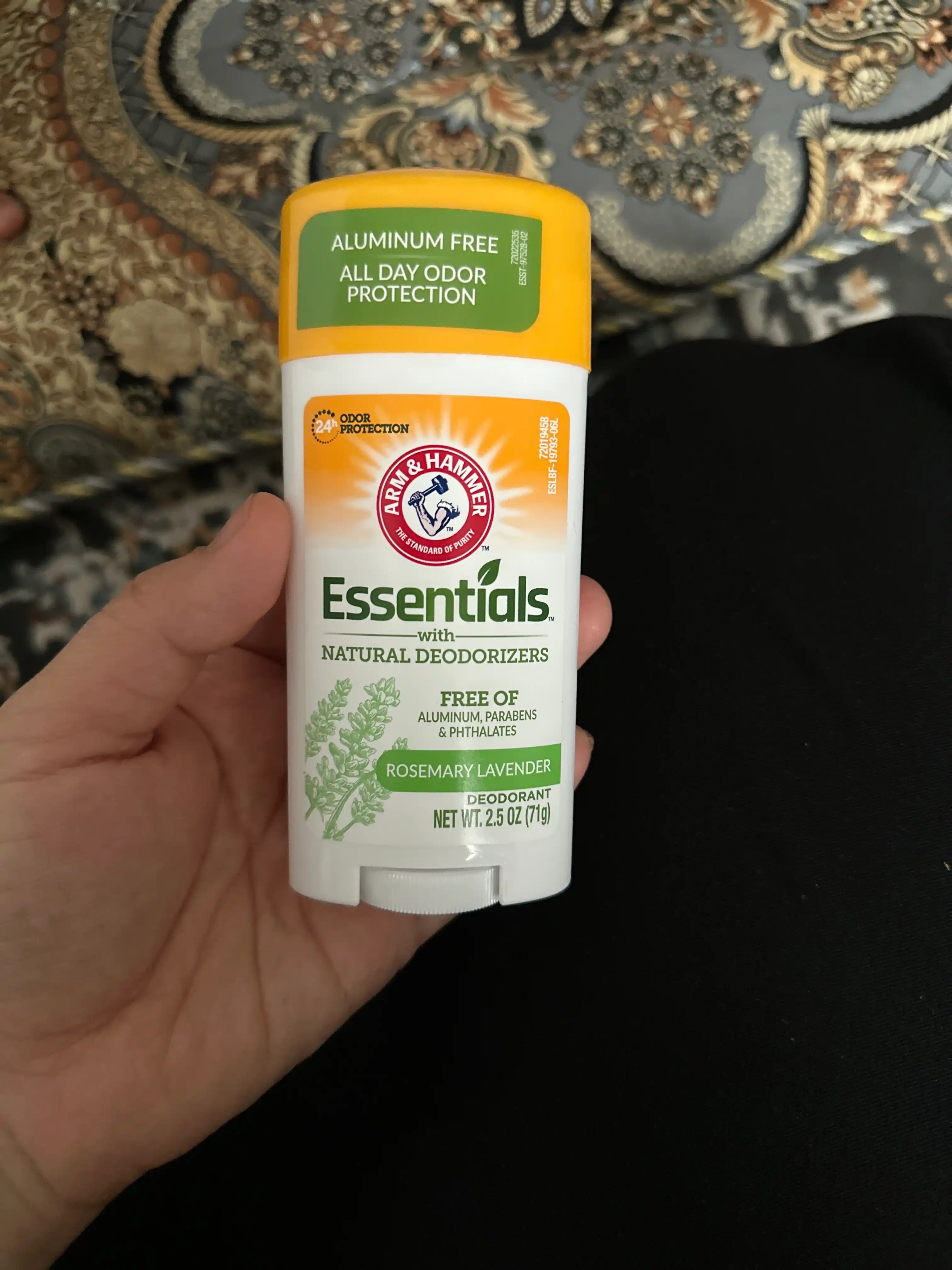 Arm & Hammer, Essentials tabiiy dezodorant, rosemary va lavanda, 71 g