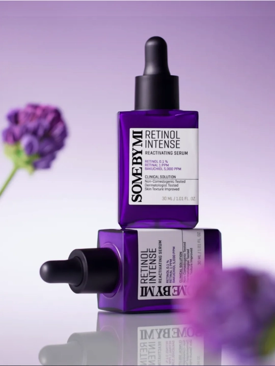 Chandiqlar, g‘ovaklar va notekisliklarga qarshi sezgir teri uchun Retinol yuz uchun zardobi