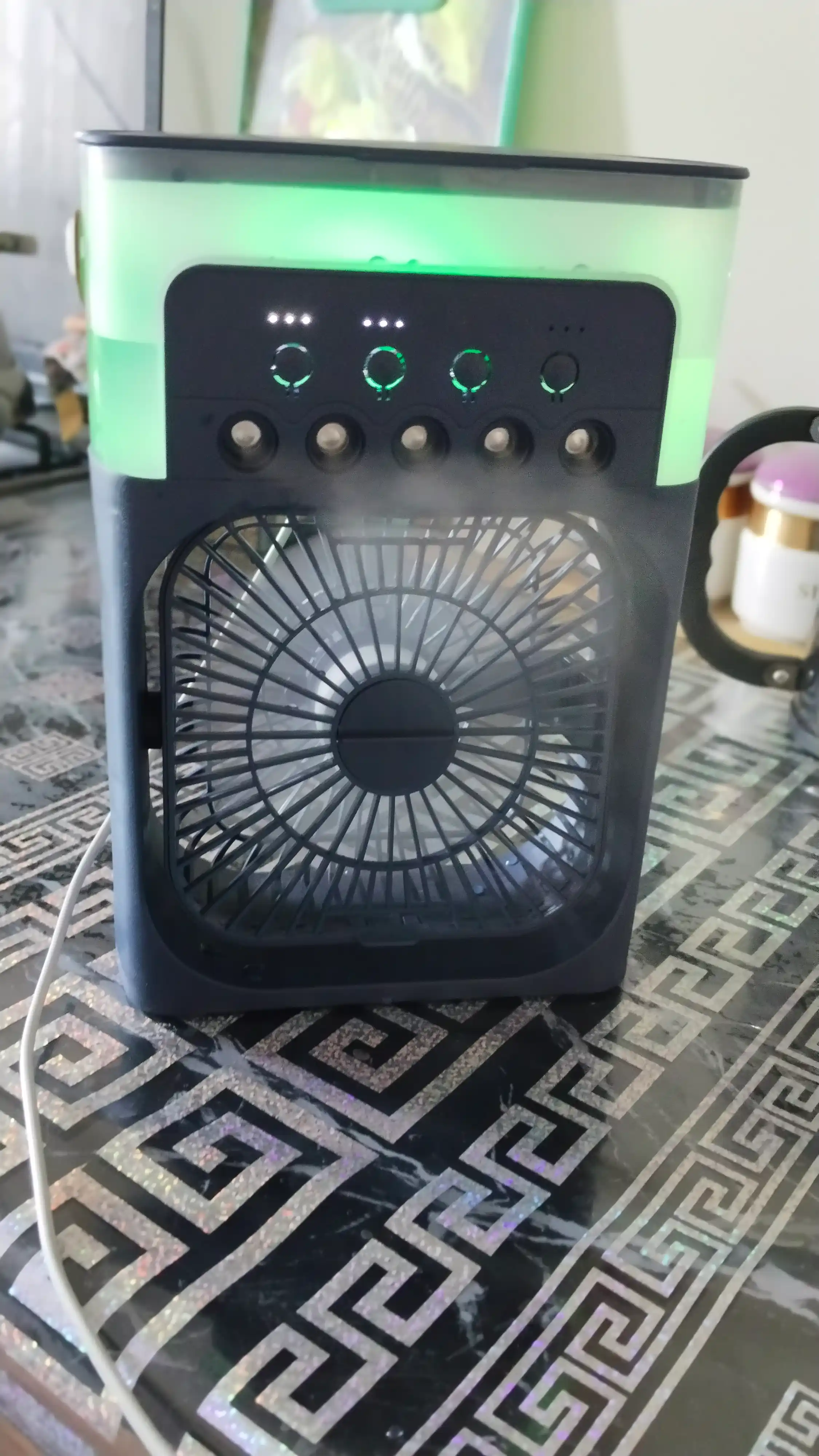Portativ mini konditsioner, namlagich, mini ventilyator, 3 tasi 1 da