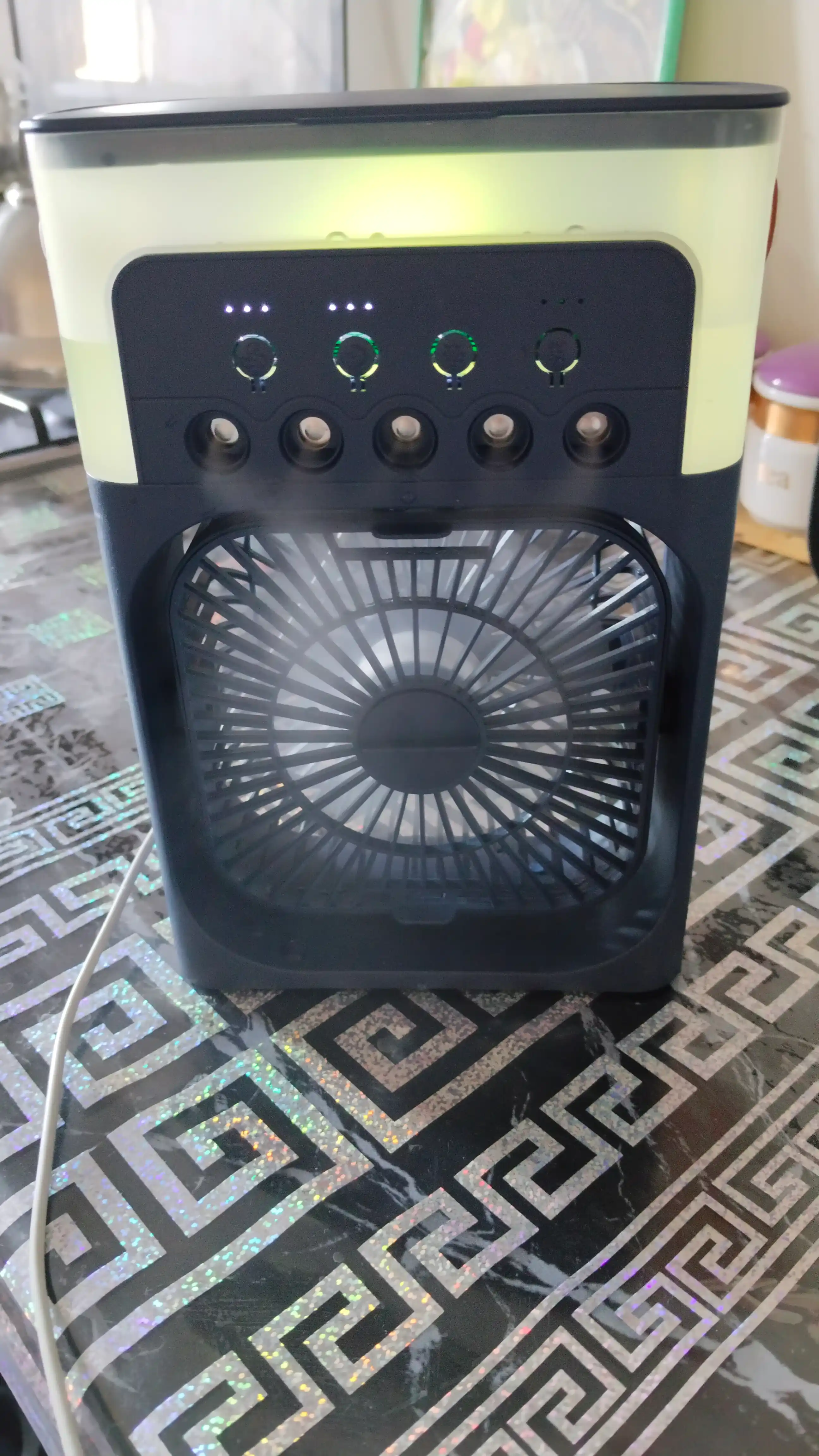 Portativ mini konditsioner, namlagich, mini ventilyator, 3 tasi 1 da